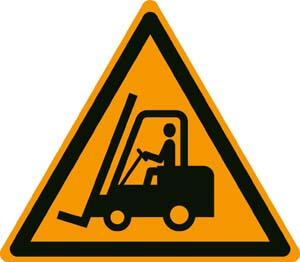 W014 Forklift Truck Floor Sign