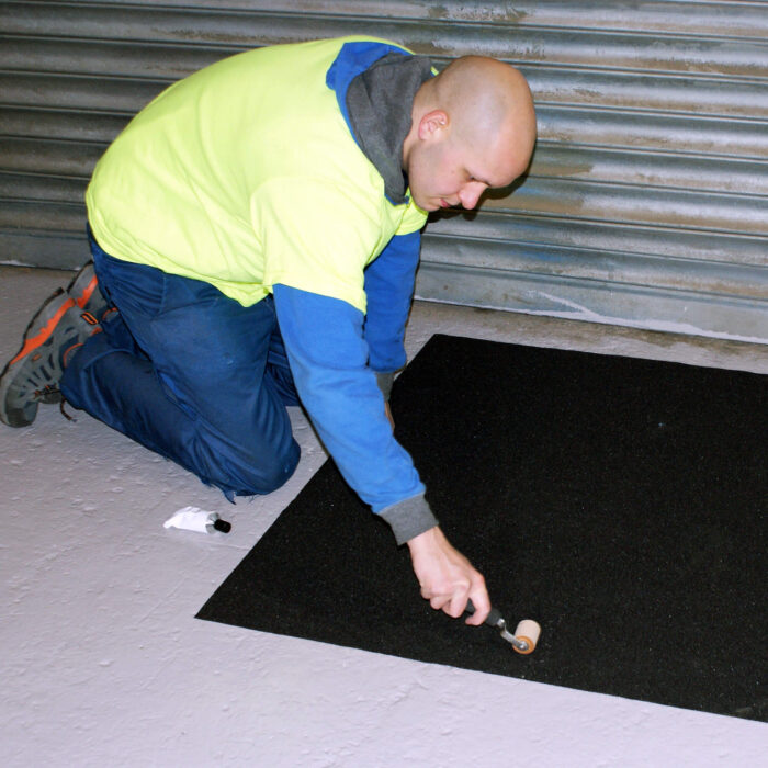 Seam Roller on Large Piece of Anti-Slip Material Web