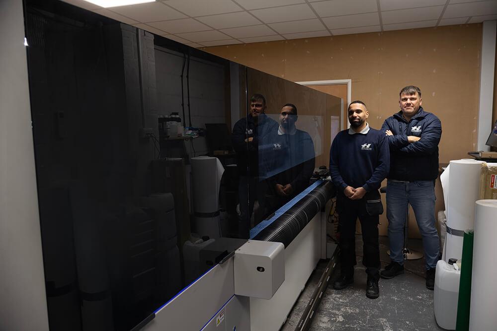 Brand New Printer at Heskins Ready to Print Bespoke Anti-Slip Tape and Custom Floor Signs